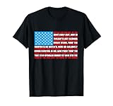 American Flag With National Anthem Lyrics Patriotic US Flag T-Shirt