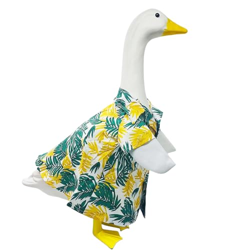 Gitekain Porch Geese Costume, Hawaiian Lawn Geese Outfit, Tropical Lawns Art Accessories, Size/Color/Quantity, Ideal for 23 Inches Statues, Summer Party Decoration, Garden Display