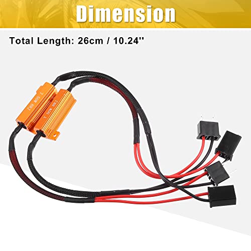 X AUTOHAUX 2 piezas Decodificador Canbus LED H7 para auto miniatura 3