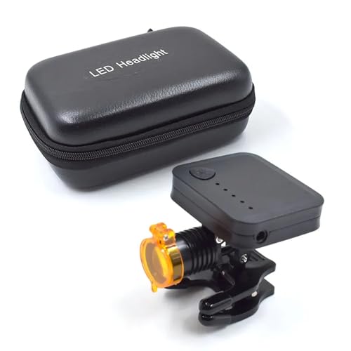 Powerful LED Headlight Headlamp for Dental Loupes Wireless Medical Spotlight with Optical Filter Clip-on Design