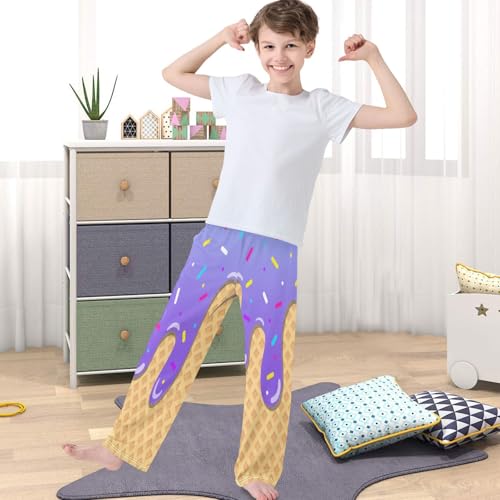 Boys' Pants Medium Orchid Ice Cream Joggers Long Bottoms Trousers Sweatpants with Pockets Size 6-144