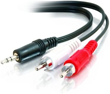 C2G 40423 Value Series One 3.5mm Stereo Male to Two RCA Stereo Male Y-Cable (6 Feet, 1.82 Meters), Black
