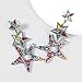 DFDLNL Épingles d'oreille Boucles d'oreilles étoiles Multicouches Boucles d'oreilles Pendantes à la Mode pour Femmes Accessoires de Banquet de Campus Couleur 2