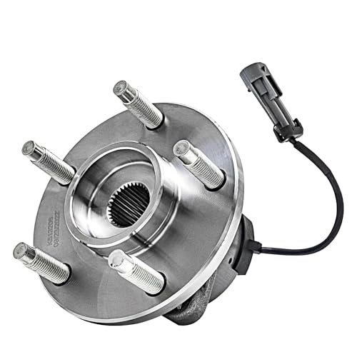 Image of Detroit Axle - 5 Lugs Front Wheel Bearing Hubs for Chevy Cobalt HHR Saturn Ion Pontiac Pursuit G5 [ABS Models] Wheel Bearing and Hubs Assembly Set Pair Hubs Replacement