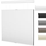 BERISSA Blackout Cellular Shades Cordless, Top Down Bottom Up Honeycomb Blinds for Windows, Thermal Insulated Window Shades for Home Office,Easy to Install,Custom Size,White