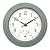 La Crosse Clock 433-3020 8-inch Indoor/Outdoor Sage Green Quartz Wall Clock with Temperature