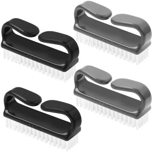 Larbois Handle Grip Nail Brush, Hand Fingernail Brush Cleaner Scrubbing Kit Pedicure for Toes and Nails Men Women