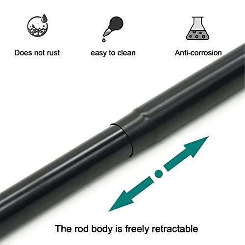 Tringle douche angle L télescopique en inox 304 épais robuste et facile à installer