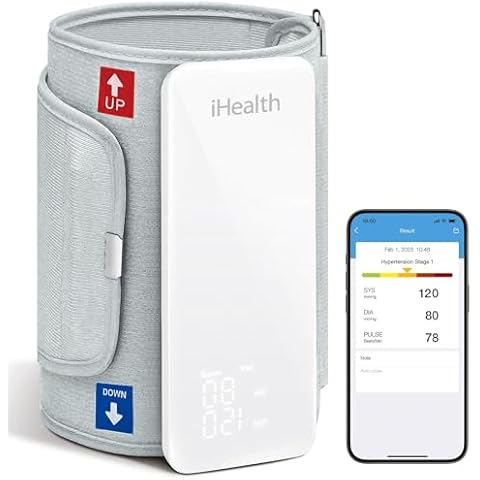 iHealth Neo Wireless Blood Pressure Monitor, Upper Arm Cuff, Bluetooth Blood Pressure Machine, Ultra-Thin & Portable, App-Enabled for iOS & Android Cover