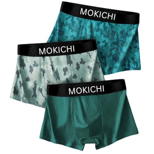 Image of Men's Microfiber Printed Boxer Briefs for Men | Ultra Soft Breathable Stretch Trunks | Moisture Wicking Comfort Fit Innerwear | Elastic Waistband | Assorted Prints | Pack of 3