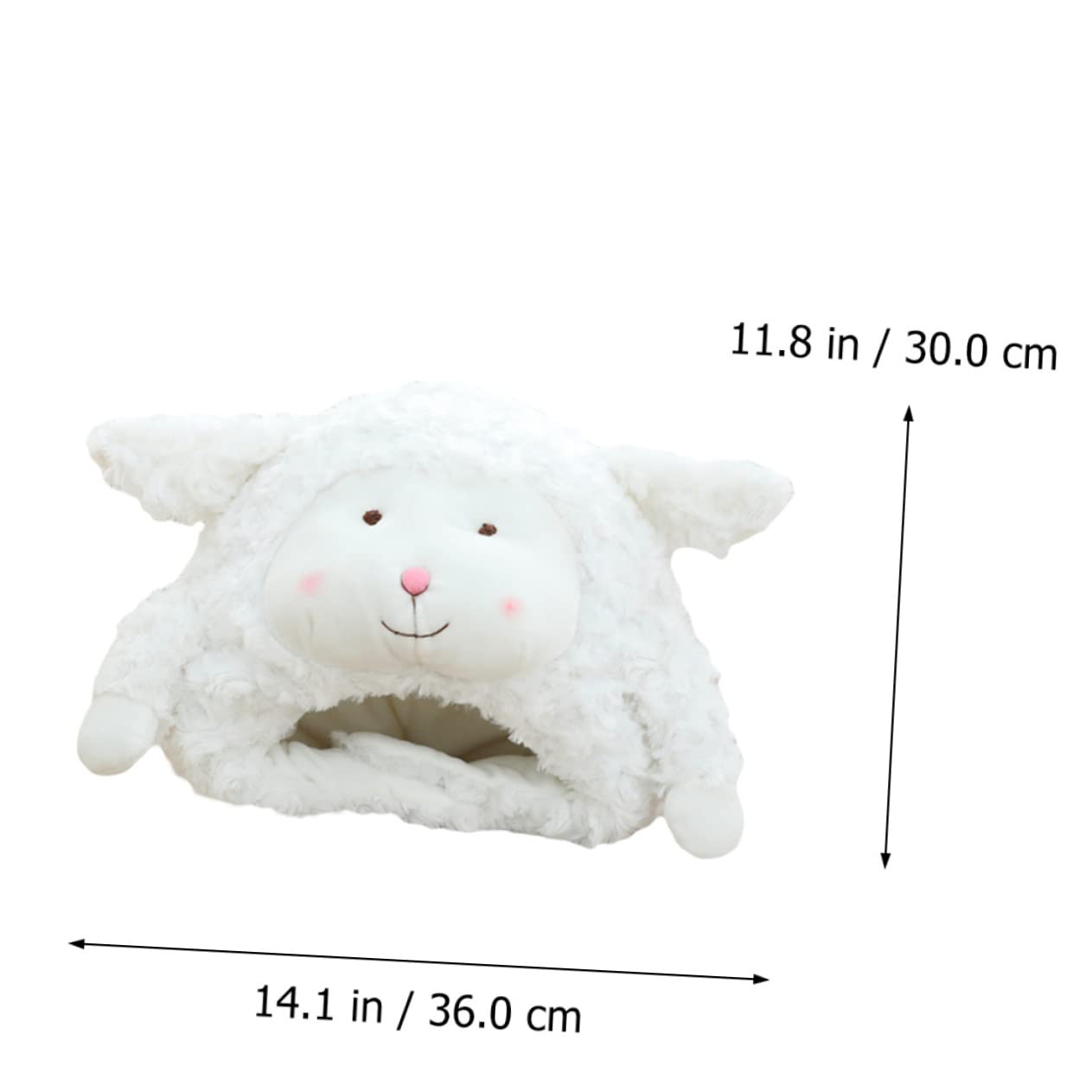 BESPORTBLE Faux Hat Dress up Accessory for Halloween Adjustable Performance Headwear White