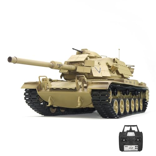Ssccgym Remote Control Heavy Tank M60A1 RC Armored Vehicle Main Battle Large 1/16 Scale Full-Function Simulation Smoke Shooting Effect Collection Professional 60cm