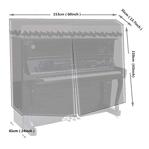 KIMISS Klavierabdeckung Klavierabdeckung Polyester Vollständige Klavierabdeckung Staub-Sonnenschutz Wasserdichtes Tuch Elektrogeräteschutz 153X35X110Cm