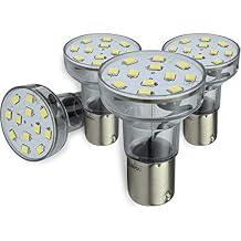 RV Trailer Motorhome LED Spot Light 1156 1139 1141 1383 LED Bulb 2 Watt 275 Lumen CW 10-30Volt 12Volt Long Neck Cool White 6500K, 4-Pack Long Neck