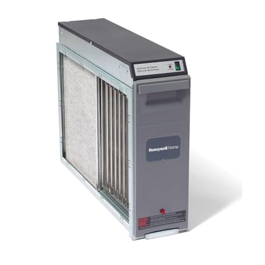 Honeywell F300E1019 Electronic Air Cleaner, 16" x 25" with Performance Enhancing Post-Filter,Gray
