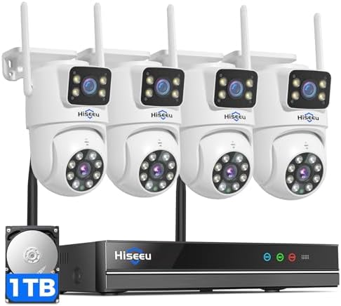 Hiseeu Wireless Security Cameras Outdoor, 5G & 2.4G WiFi Pro, Wir...