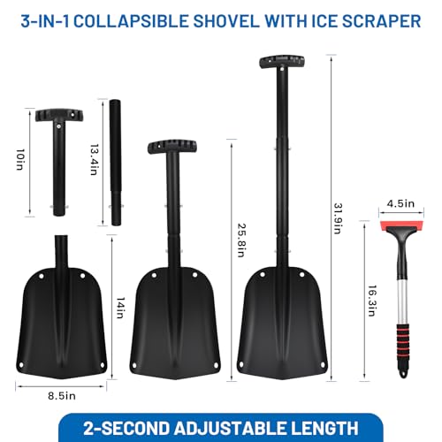 YIAD DRAGON HORSE Car Snow Shovel Kit