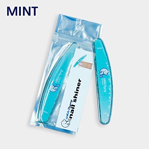 White Dugong Nail File Buffer Shiner – 100% Nano Glass Crystal Shine Polisher Remove Cuticles Professional Care Manicure Tool Hard Soft Function Natural Nails Clear #TOP4