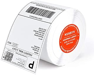 MUNBYN 4x6 Direct Thermal Roll Shipping Labels 500 Pics for Address Mailing Postage USPS UPS FedEx Amazon Ebay Shipping Labels, Commercial Grade