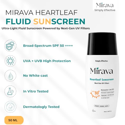 Image of Heartleaf Matte Sunscreen SPF 50 PA++++ | Next-Gen UV Filters | Protect • Hydrate • Matte | No White Cast | Broad Spectrum UVA /UVB Protection | Niacinamide & Natori HA Complex (13 Types of Hyaluronic Acid) | Lightweight Daily Fluid Sunscreen for All Skin Types | 50 ml