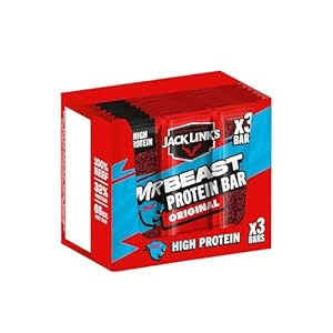Jack Link’s Protein Bar Beef Original, Pack of 30 x 22.5 g, low carb protein bar, protein bar, energy bar, snack for on the go and in the gym, fitness, high protein snack