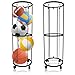 BigKing Columnar Vertical Ball Racks - Rolling Basketball Holder with 4 Wheels, Wall Mounted Space-Saving Sports Organizer for Basketball, Soccer, Volleyball, Football, 40 x 13.2 Inch