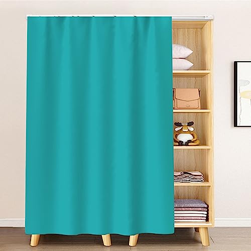 Cortinas de armario para ocultar el desorden en estanterías de 100 cm 2