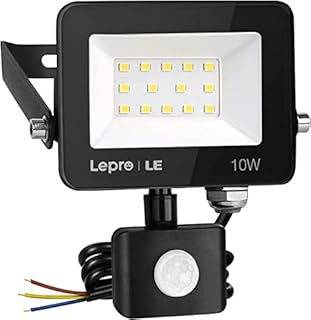 Lepro Security Lights Outdoor Motion Sensor, 10W Security Light, 850 Lumen, IP65 Waterproof, Ultra Thin Flood Light, PIR Lights Outdoor, Perfect for Garden, Forecourt, Backyard, Garages and More