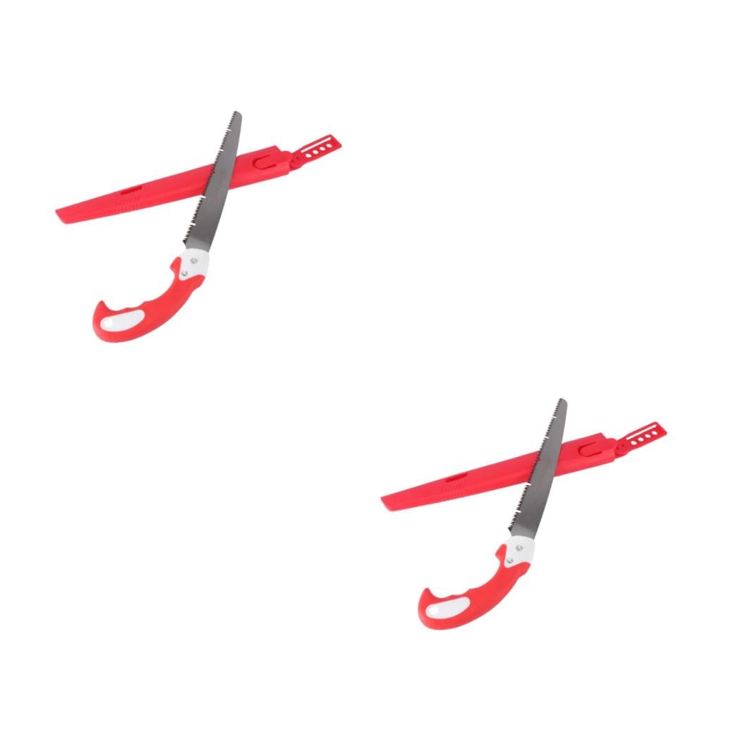 2 Pièces Scie à Élaguer Multifonction Acier Allié Légère pour Jardinage Coupe Rapide des Branches Arbres Fruitiers Outil Portable avec Design Suspendu Usage Polyvalent