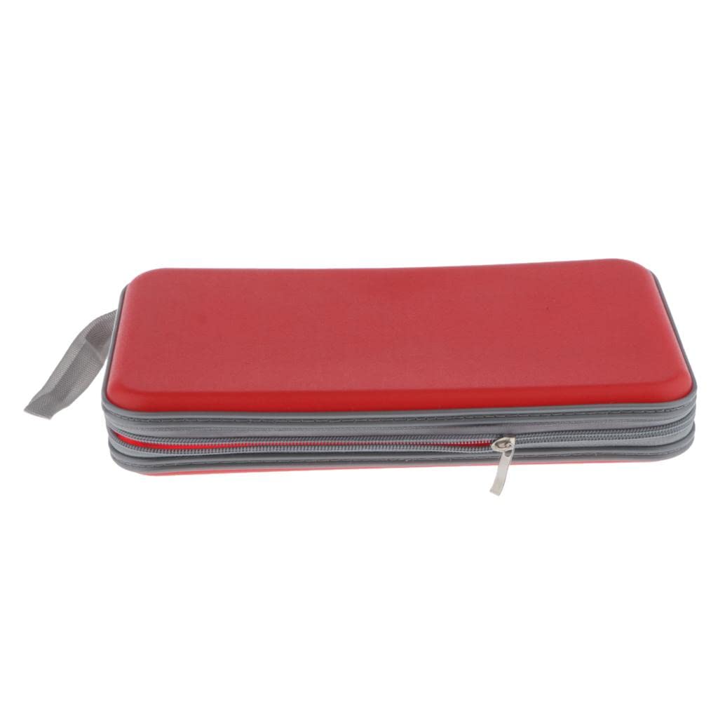 CLUB BOLLYWOOD 80 Disc CD Wallet DVD Case Storage Holder Bag Carry Protector Plastic Red-picture-29