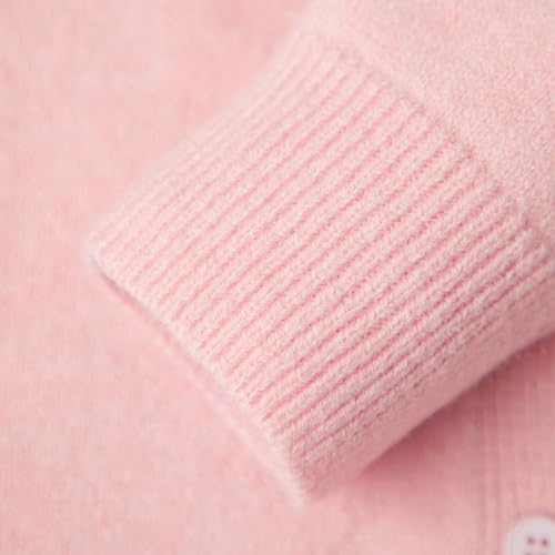 Y2K Button Front Crop Sweater Cardigan Solid Color Long Sleeve Knit Fall Sweaters Tops Outerwear Streetwear2