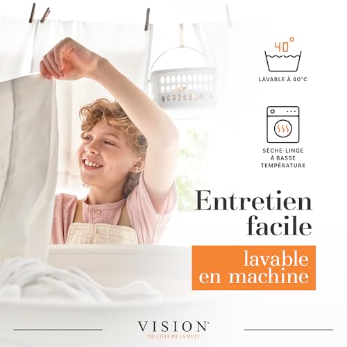 Housse de couette 140x200 cm Alice en coton beige avec une taie - 7