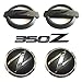 New REPLACEMENT Metal 350Z Badge Kits Car Body Front Rear Fender Black Emblems Badges Stickers for NISSAN 350Z Fairlady Z33 Emblems Badges