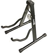 RockJam Foldable A-Frame Guitar Stand with Cushioned Arms and Rubber Feet. Electric, Acoustic & B...