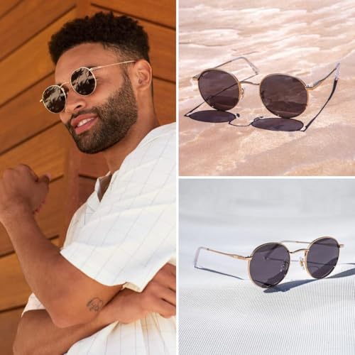 Image of WearMe Pro - Reflective Lens Round Trendy Sunglasses