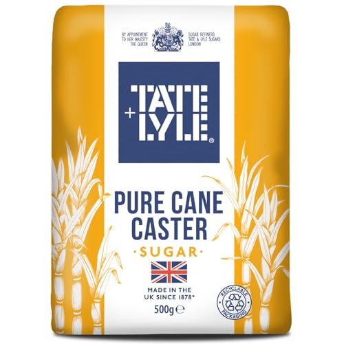 Tate & Lyle - Caster Sugar - Fine Crystals for Smooth Blending and Baking - Perfect for Sponge Cakes & Pastries - Available in Different Sizes - 10 x 500g