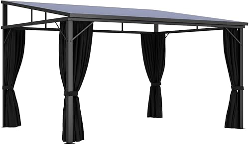 Miniatura 2 de vidaXL Gazebo con Cortina 13.3'x9.6'x8' Antracita