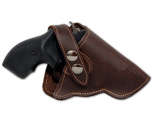 Barsony Brown Leather Gun Concealment Holster For Ruger Lcr 38, 357 Right #TOP1