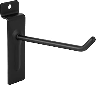 Polmart 4" Heavy Duty Slatwall Panel Hooks, Black (96-Pack, 4-inch)