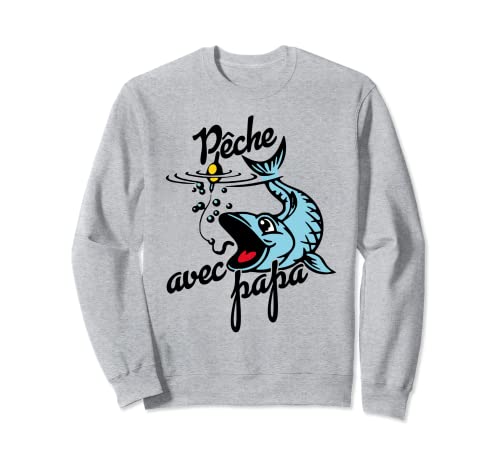 Pesca con papá | peces coloridos | Divertido pescador Sudadera