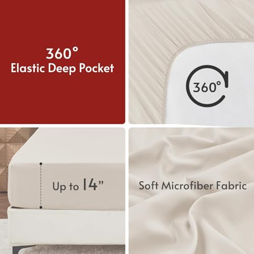Twin XL Comforter Set 5 Pieces, Reversible Bed in a Bag, Light Grey/Beige by MUXHOMO - Used condition - Image 7