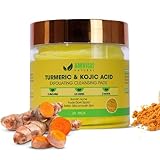 AMVital Turmeric Kojic Acid Cleansing Pads - Gently Exfoliates, Brightens & Evens Skin Tone - Hydrating Turmeric Exfoliating Cleansing Pads for Face - Nourishing Kojic Acid Cleanser