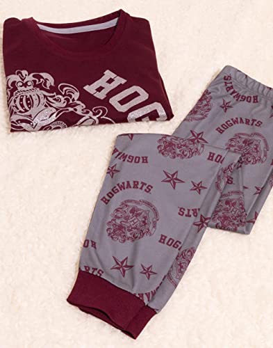 Harry Potter Pajamas Girls Kids Glitter Crest T-Shirt Trousers Pjs Set3