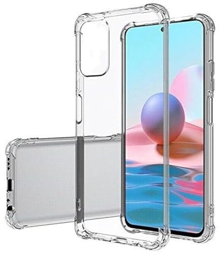 Image of BOXXO Flexible Back Cover for Mi Redmi Note 10 | Back Cover Transparent Clear Shockproof Case Four Corner Protection | Slim Protective Mobile Phone Cover for Mi Redmi Note 10