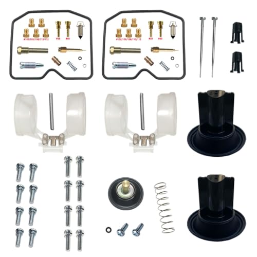 Kit réparation carburateur EX250 premium avec gicleurs laiton et joints de cuve nitrile