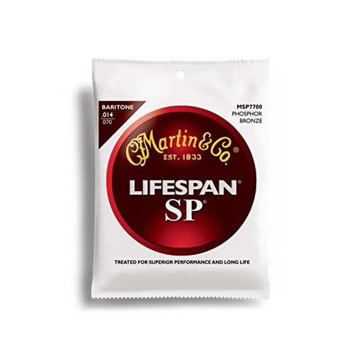 Martin MSP7700 SP Lifespan 92/8 Phosphor Bronze Acoustic String, Baritone Guitar