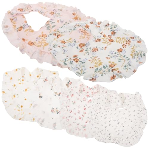 Bavoirs en coton pour bébé à volants lavables pour vivre la poussée dentaire sereinement