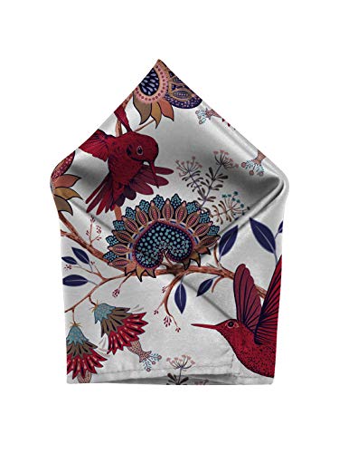 Image of BLACKSMITH Paisley and Floral Printed Italian Pocket Square for Men and Boys, for traditional Indian Wear like Bandhgala and Modi Jacket