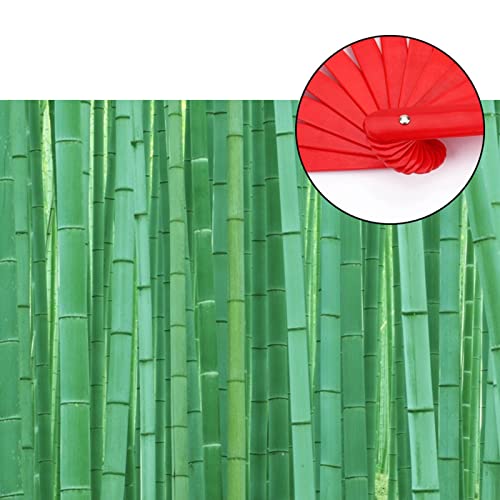 KIMISS Tai Chi Fächer, Kampffächer Rot Tai Chi Kampfkunst Kung Fu Fächer Bambusfächer Rechtshänder Wushu Tanzübungstraining