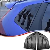 MUXEE 2Pcs Rear Side Window Louvers Air Vent Scoop Shades Cover Blinds Trim for Honda Fit/Jazz 2014 2015 2016 2017 2018 2019 2020 - ABS Bright Black Sport Interior Accessories